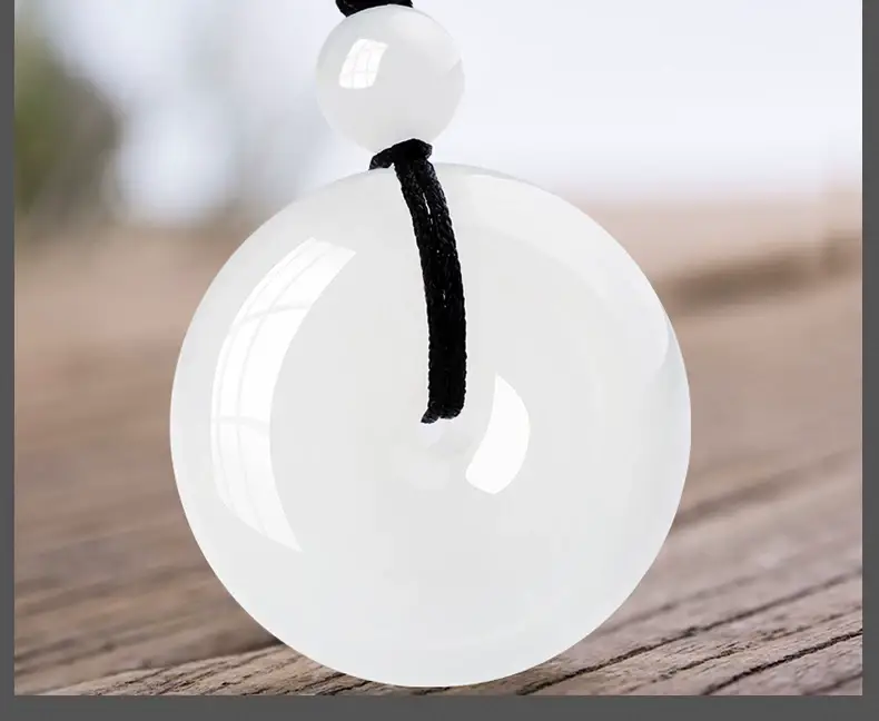 White Jade Safe Buckle Pendant for Men Women — feature 3