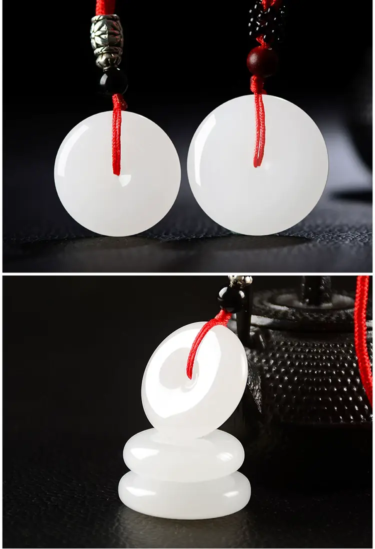 White Jade Safe Buckle Pendant for Men Women — feature 9