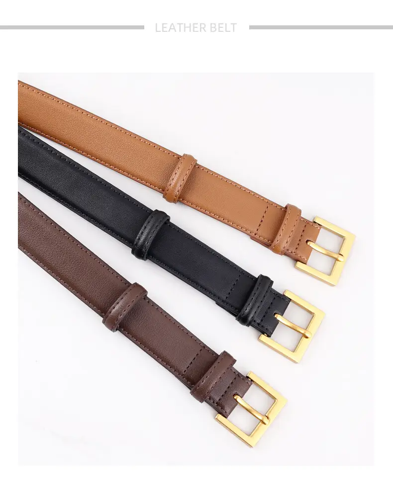 Black Leather Belt for Women High-End Decorative — feature 24