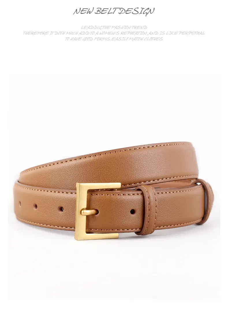Black Leather Belt for Women High-End Decorative — feature 38
