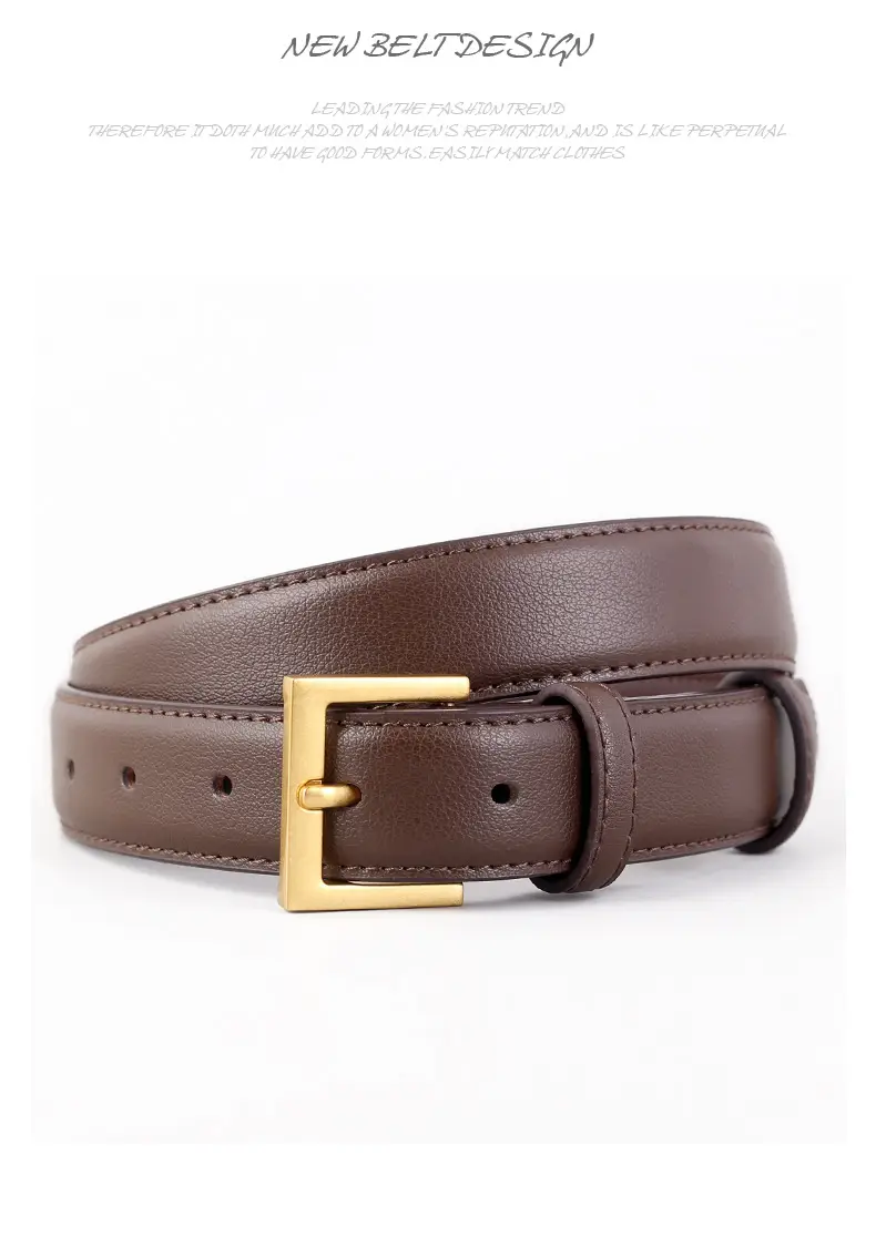 Black Leather Belt for Women High-End Decorative — feature 39