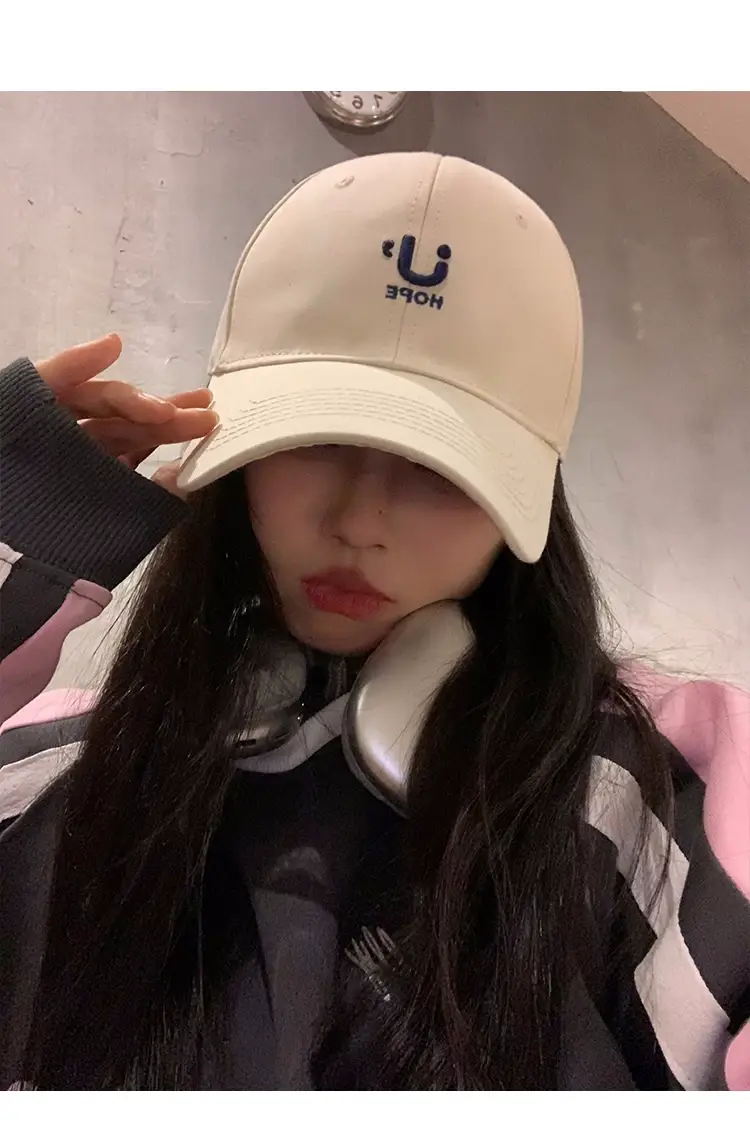 Women Retro Letter Embroidered Cap with Headphone — feature 19