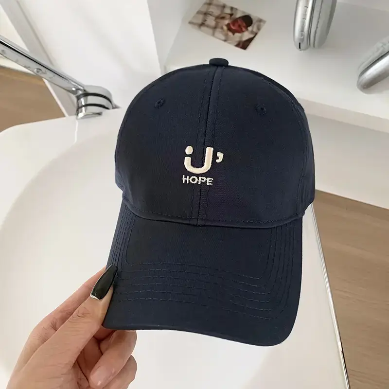 Women Retro Letter Embroidered Cap with Headphone - Image 3