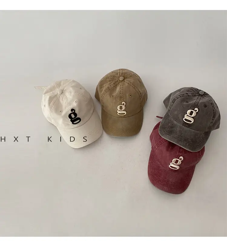 Children's Embroidered Peaked Caps Spring Autumn Western Style — feature 3