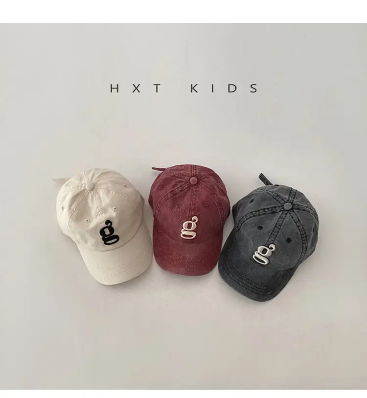 Children's Embroidered Peaked Caps Spring Autumn Western Style — feature 4