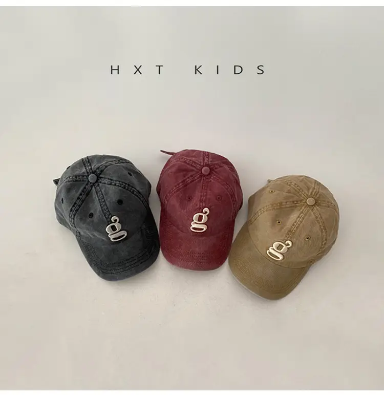 Children's Embroidered Peaked Caps Spring Autumn Western Style — feature 6