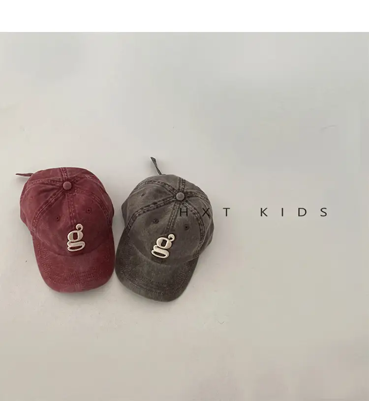 Children's Embroidered Peaked Caps Spring Autumn Western Style — feature 7