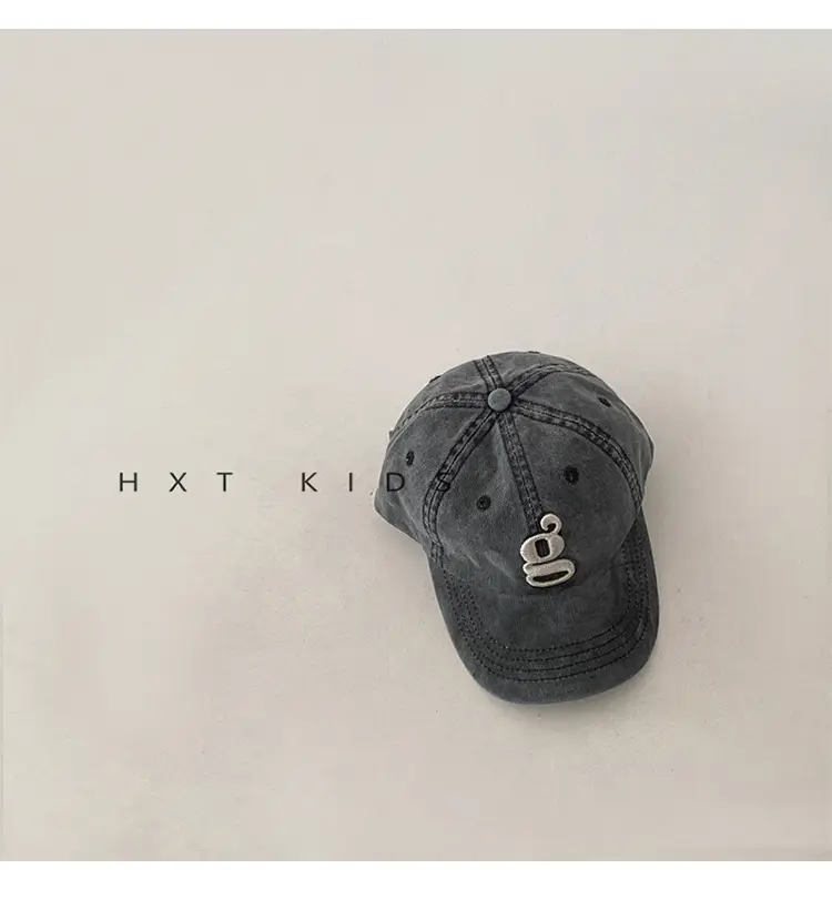 Children's Embroidered Peaked Caps Spring Autumn Western Style — feature 9