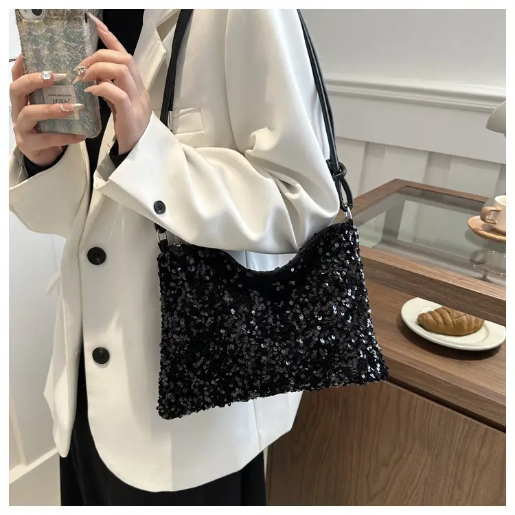 Black Sequin Shoulder Bag Women 2024 — feature 14