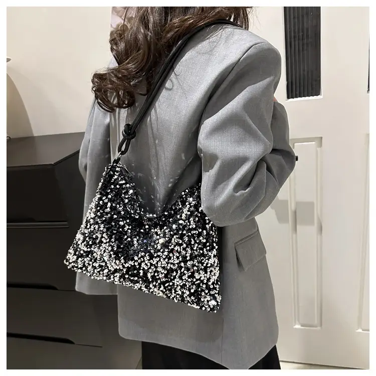 Black Sequin Shoulder Bag Women 2024 — feature 24