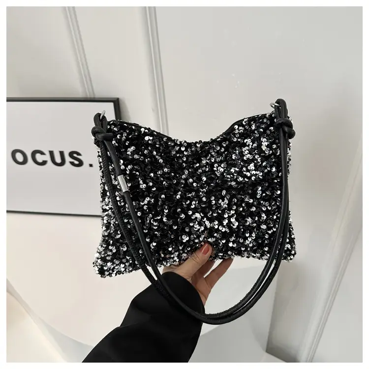 Black Sequin Shoulder Bag Women 2024 — feature 26