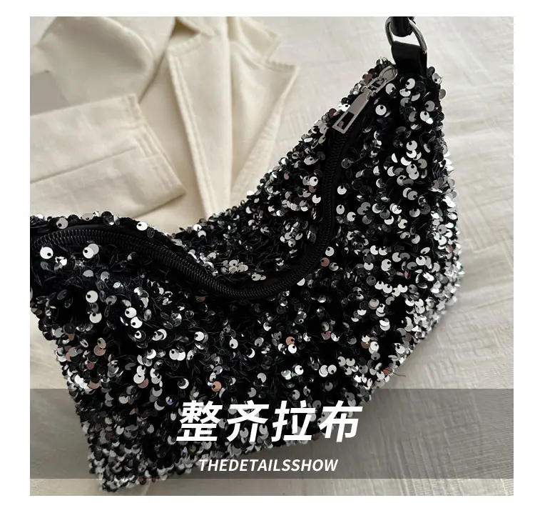 Black Sequin Shoulder Bag Women 2024 — feature 5