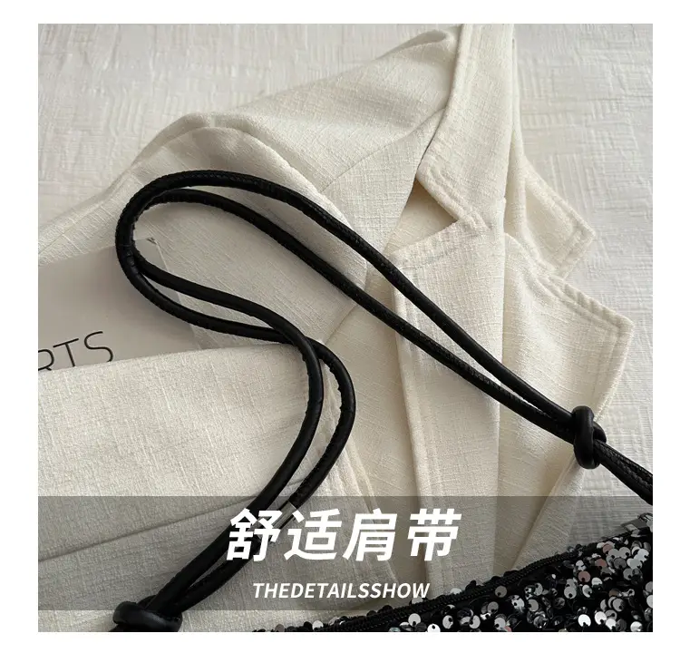 Black Sequin Shoulder Bag Women 2024 — feature 6