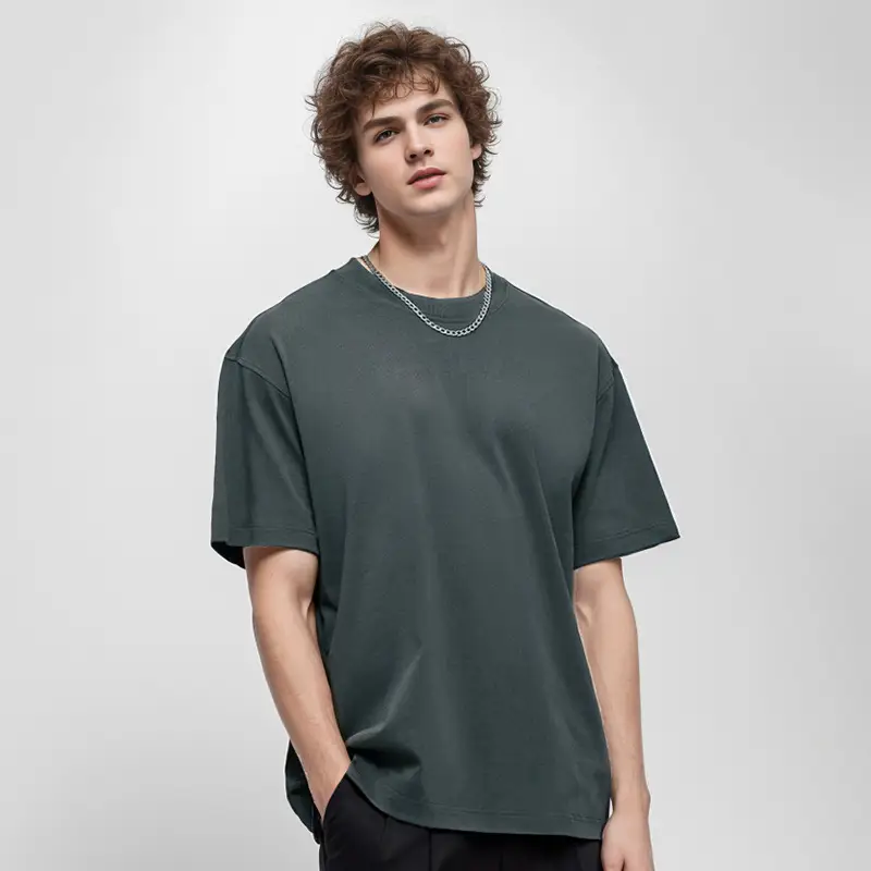 Men's 220g Cotton Short Sleeve T-Shirt Cream