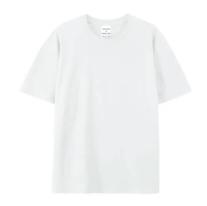 Men's 220g Cotton Short Sleeve T-Shirt Cream