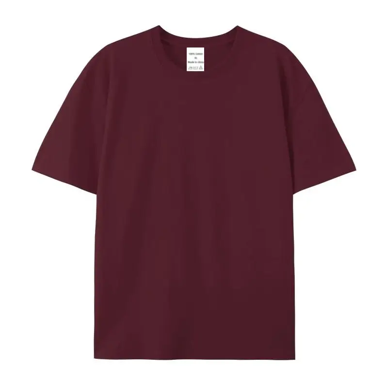 Men's 220g Cotton Short Sleeve T-Shirt Cream