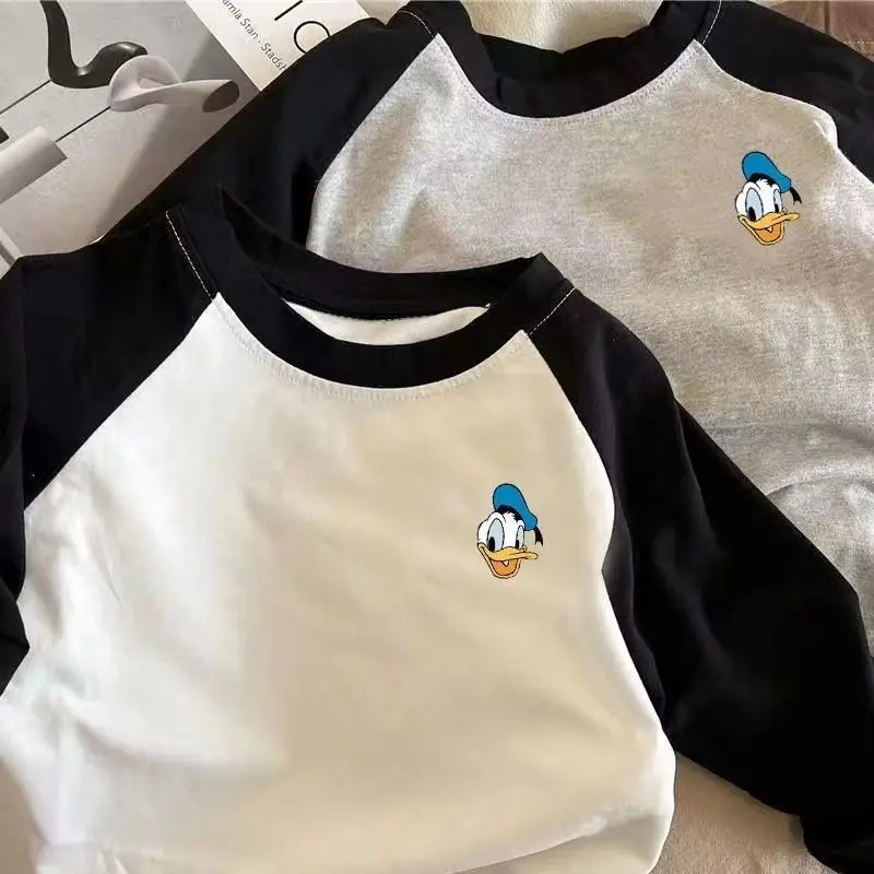 Mickey Mouse Cotton Long Sleeve T-Shirt Grey Black — feature 14
