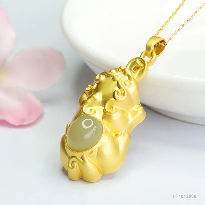 Guan Yu Jade Pendant Clear Water Jade Necklace - Image 3