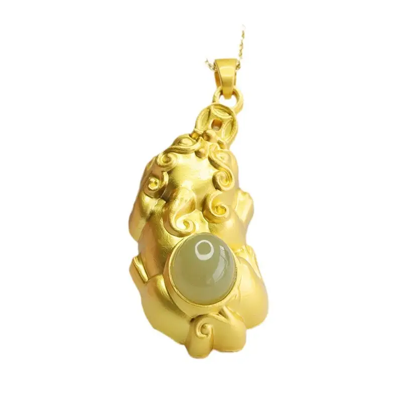 Guan Yu Jade Pendant Clear Water Jade Necklace - Image 6