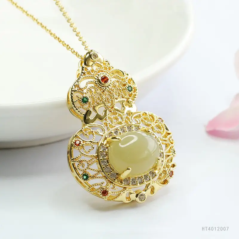 Guan Yu Hetian Jade Necklace Clear Water Jade Pendant - Image 3