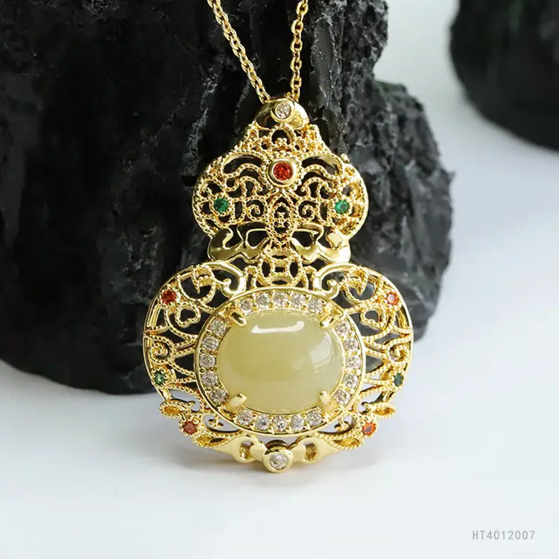 Guan Yu Hetian Jade Necklace Clear Water Jade Pendant — feature 7