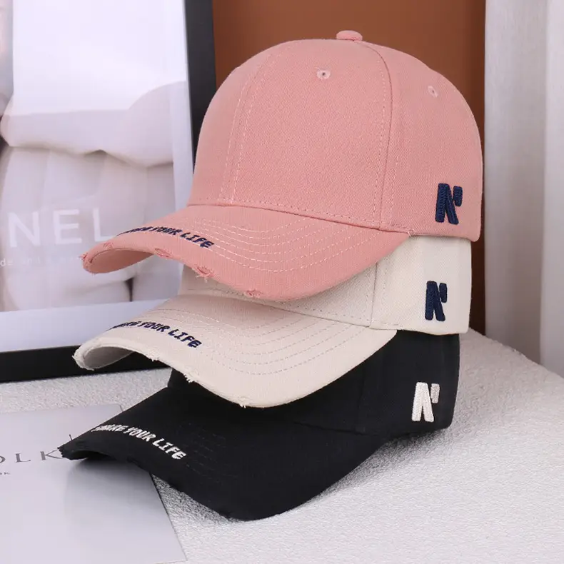 Women Beige Embroidered Baseball Cap Spring Korean Style — feature 16