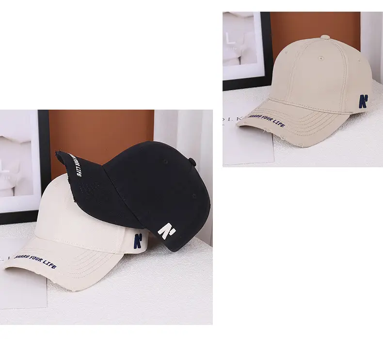 Women Beige Embroidered Baseball Cap Spring Korean Style — feature 18