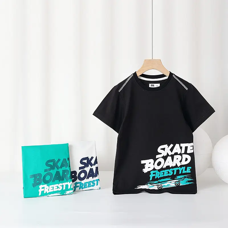Kids Star Board T-Shirt White Summer Casual - Image 5