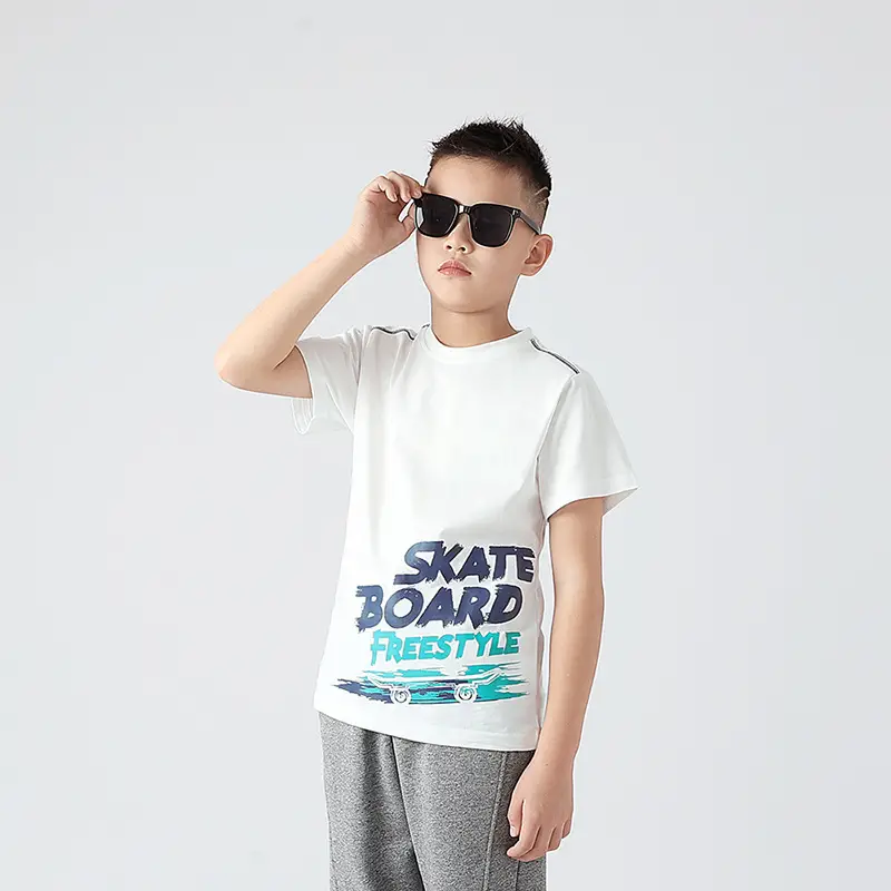 Kids Star Board T-Shirt White Summer Casual - Image 6