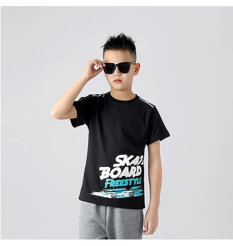 Kids Star Board T-Shirt White Summer Casual — feature 39