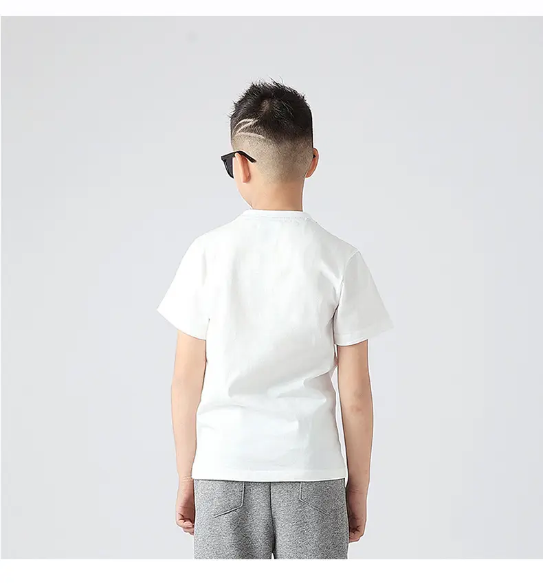 Kids Star Board T-Shirt White Summer Casual — feature 49
