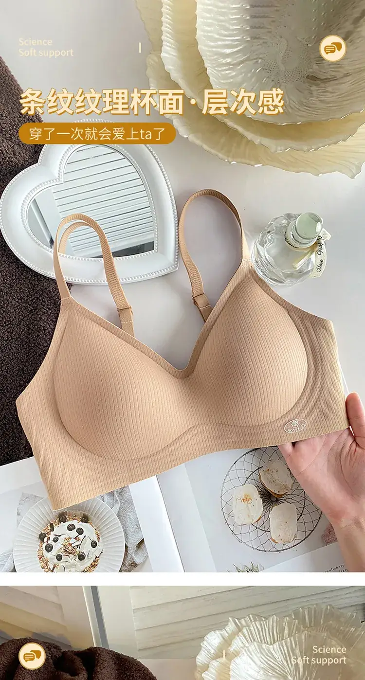 Red Fixed Cup Push-Up Bra for Women — feature 13