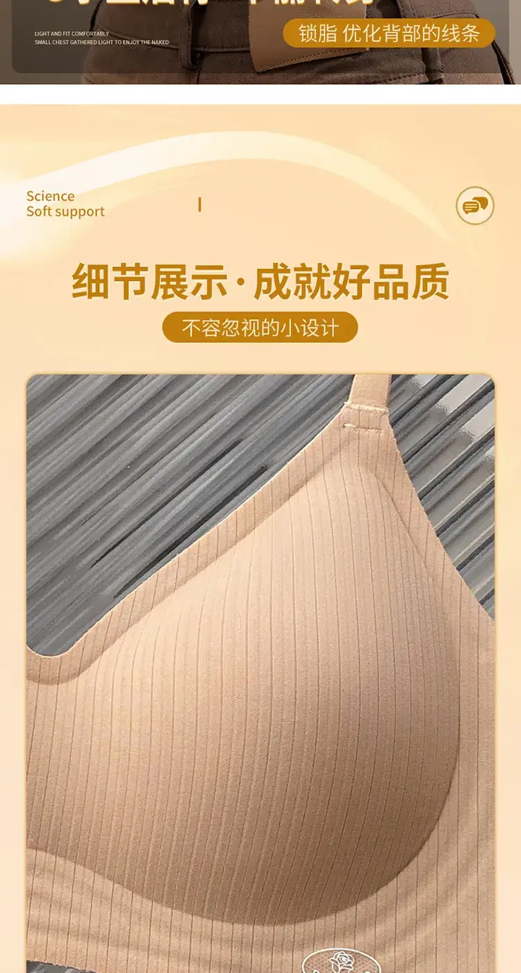Red Fixed Cup Push-Up Bra for Women — feature 17