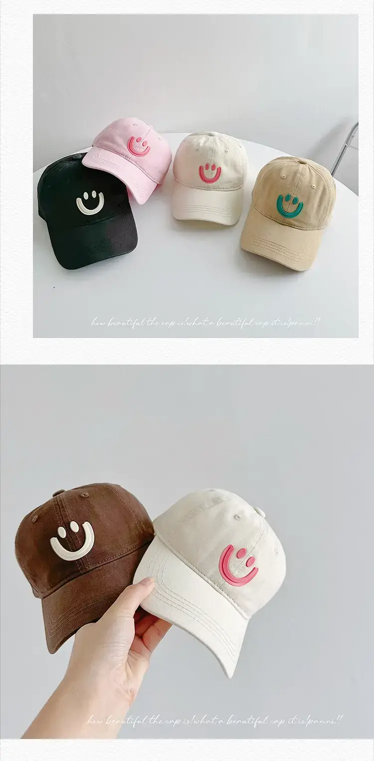 Pink Smiley Face Baseball Cap for Women — feature 26