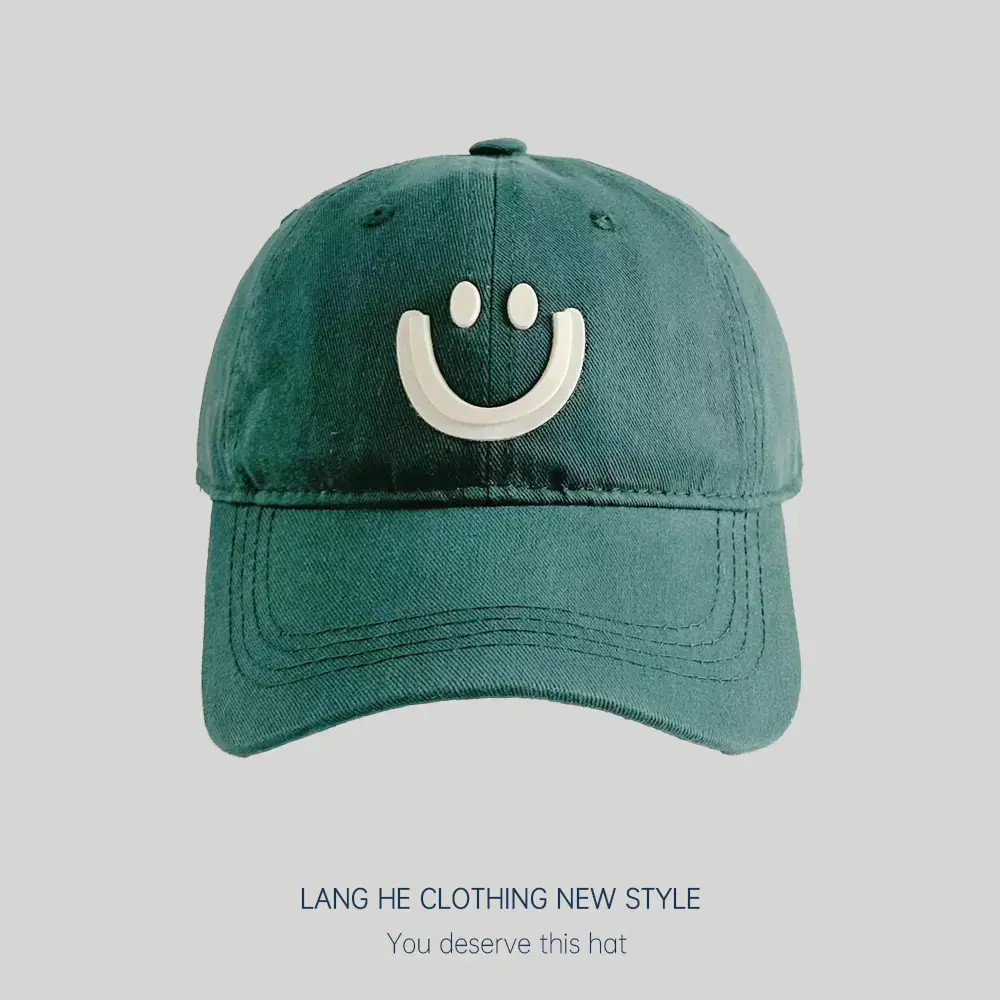 Pink Smiley Face Baseball Cap for Women - Image 11