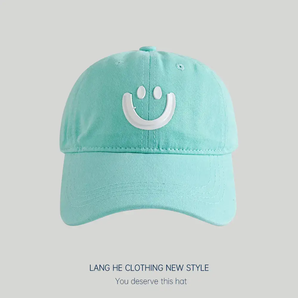 Pink Smiley Face Baseball Cap for Women - Image 12