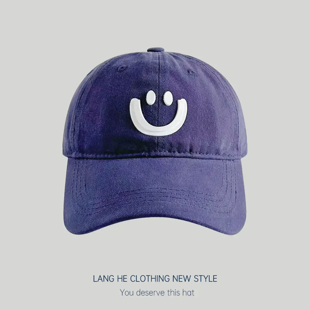 Pink Smiley Face Baseball Cap for Women - Image 2