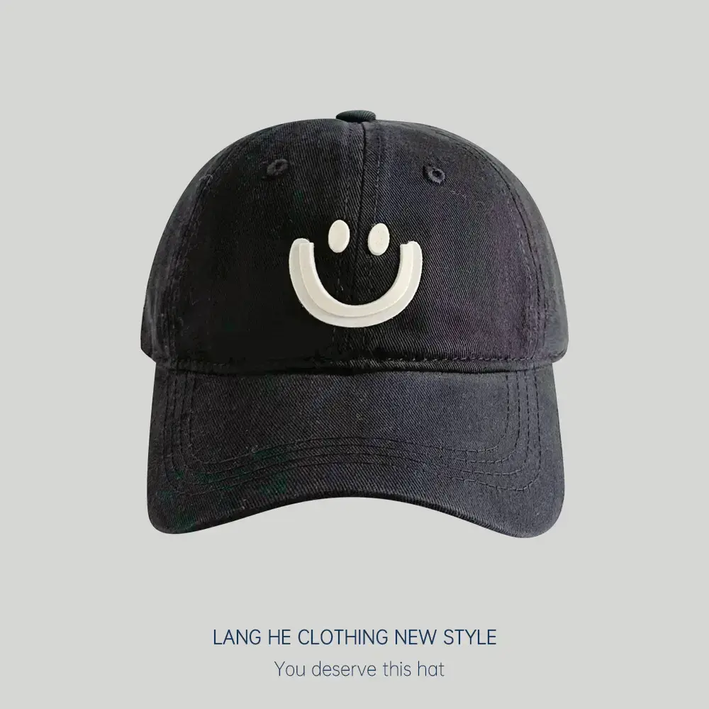 Pink Smiley Face Baseball Cap for Women - Image 4