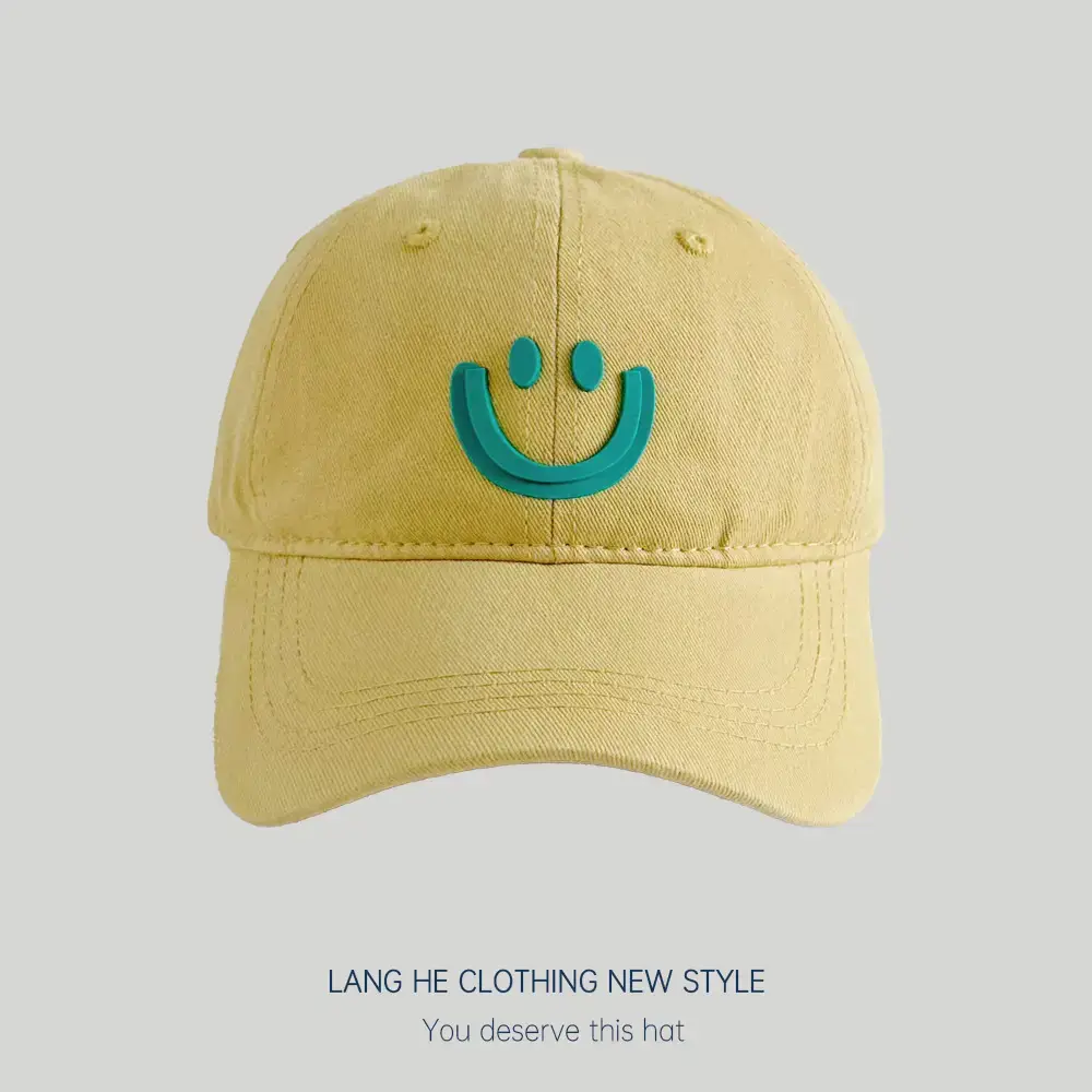 Pink Smiley Face Baseball Cap for Women - Image 5