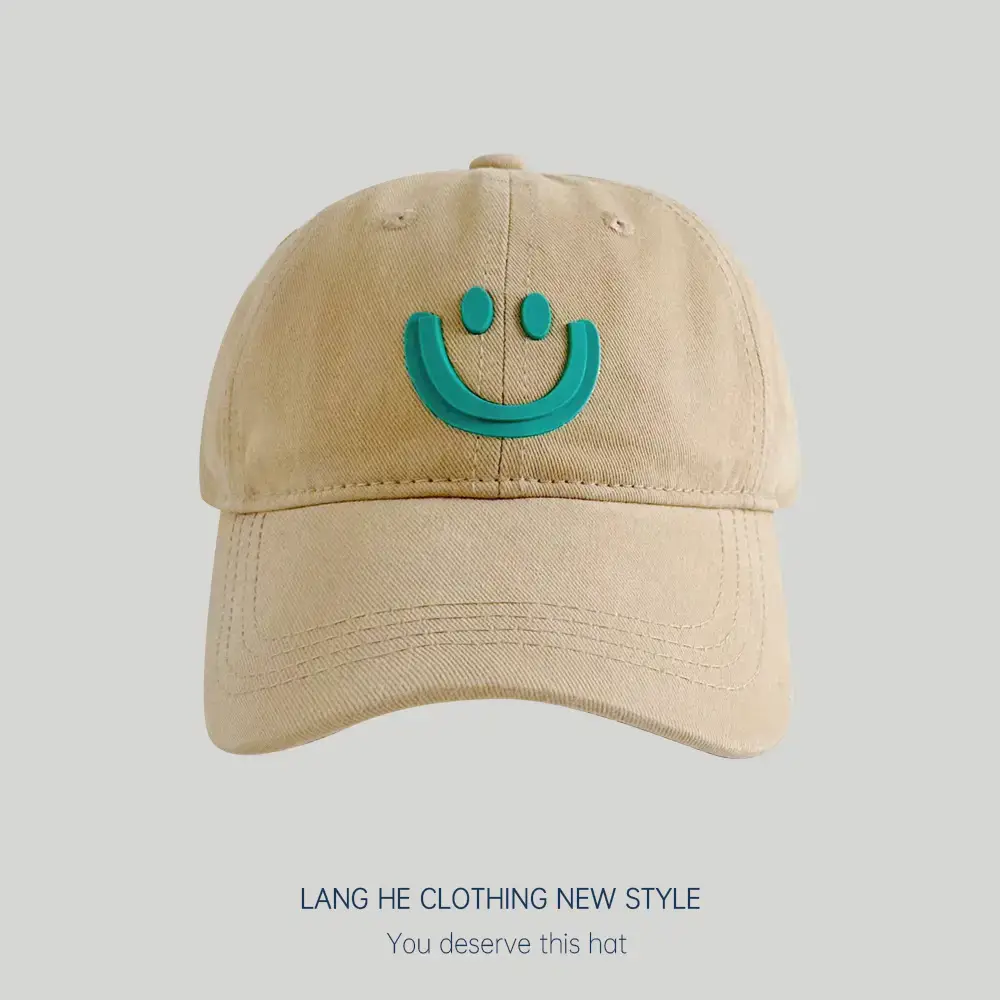 Pink Smiley Face Baseball Cap for Women - Image 8