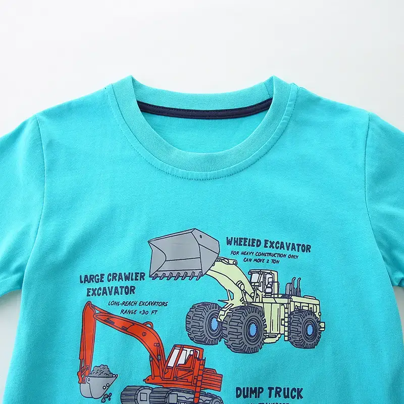 26 New Summer Boys T-Shirts Cartoon Print Blue - Image 4