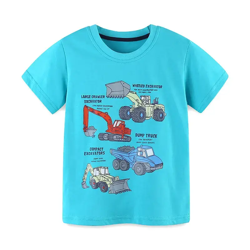 26 New Summer Boys T-Shirts Cartoon Print Blue - Image 6