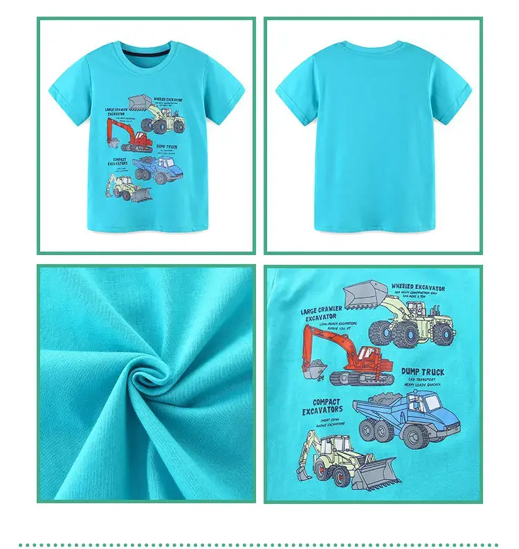 26 New Summer Boys T-Shirts Cartoon Print Blue — feature 23