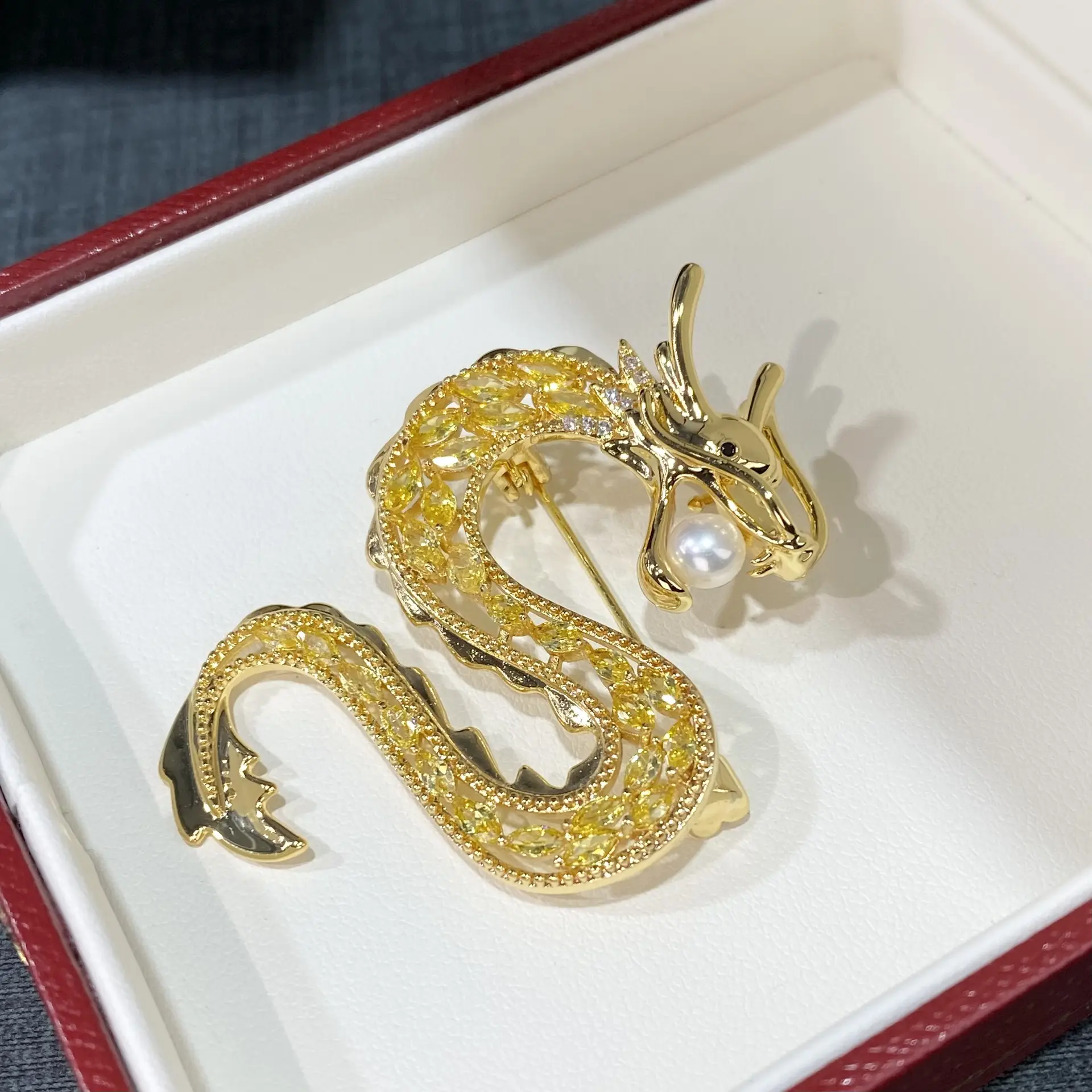 Golden Dragon Zodiac Brooch for Women 2024 - Image 3