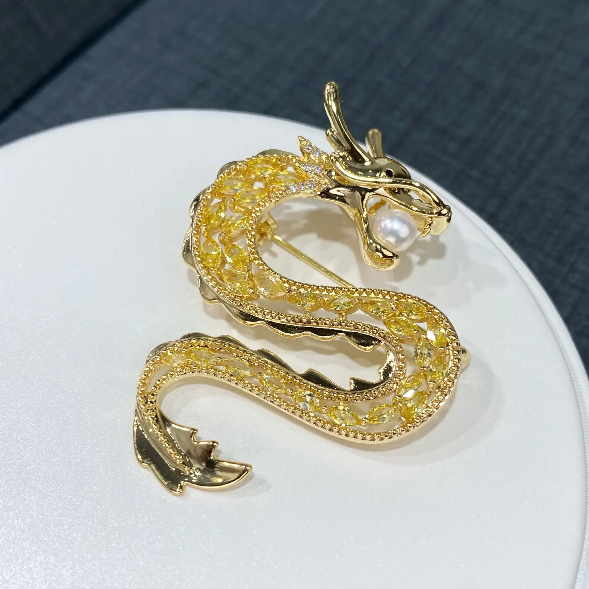 Golden Dragon Zodiac Brooch for Women 2024 - Image 4