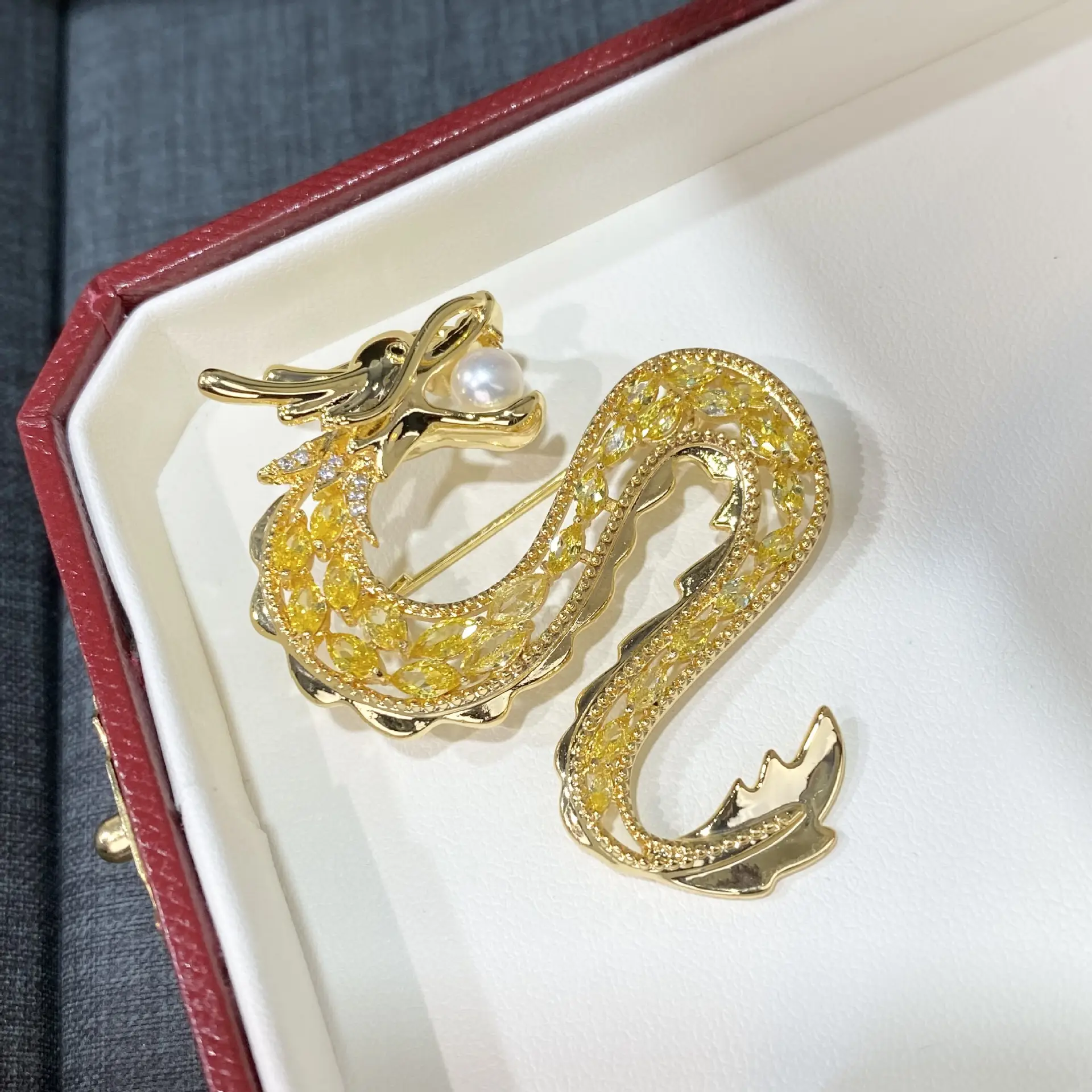 Golden Dragon Zodiac Brooch for Women 2024 - Image 5