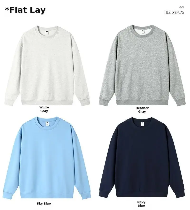 Purple Loose Cotton Sweatshirt Women's Round Neck 2024 — feature 10