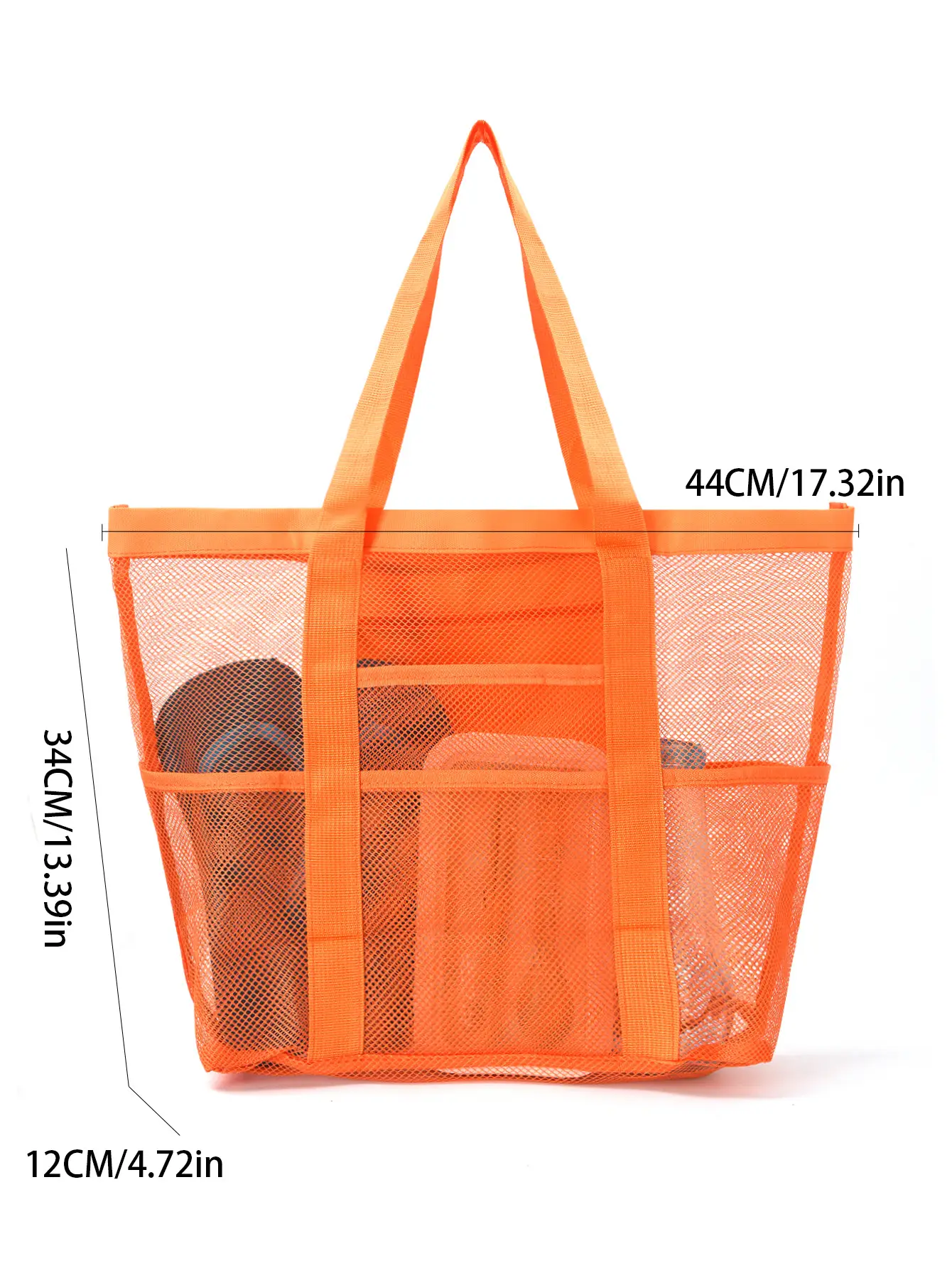Large Capacity Mesh Swimming Bag with Palm Leaf Print — feature 18