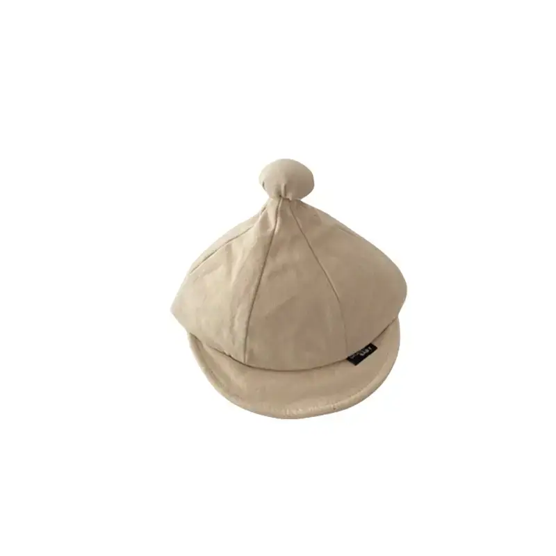Baby Soft Brim Peaked Cap White Small Ball Western Style Sun Hat Infant Baby Spring Baseball Cap Tide - Image 10