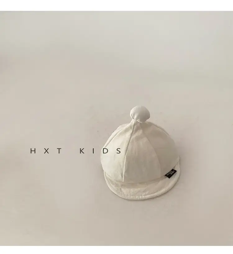 Baby Soft Brim Peaked Cap White Small Ball Western Style Sun Hat Infant Baby Spring Baseball Cap Tide — feature 10